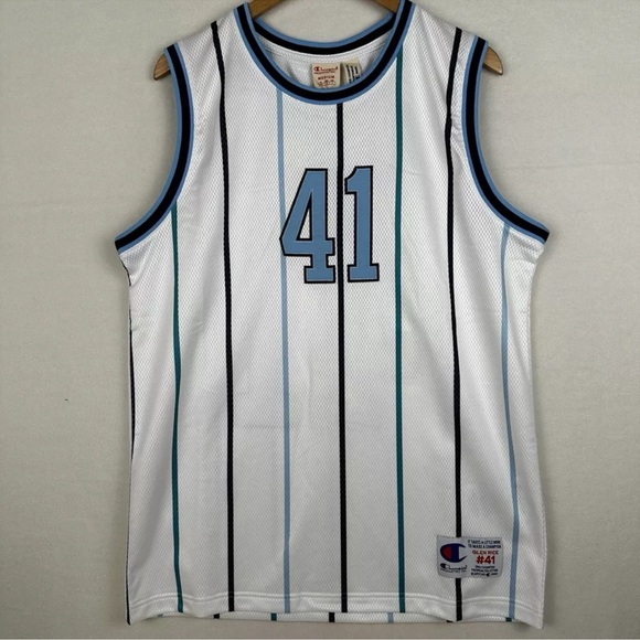 NWT Champion Men’s S, M, L Glen Rice 41 Jersey Blue Jay Mesh Top Retro Rare NBA - Picture 2 of 11